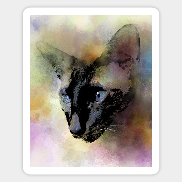 Cat 620 Siamese Magnet by artbylucie